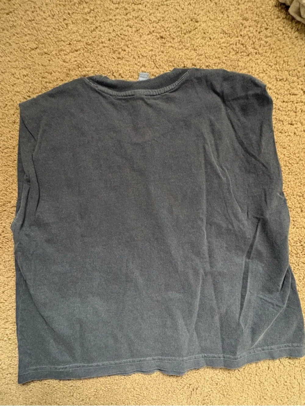 American Apparel Dark Gray Blue Muscle Sleeve Crewneck